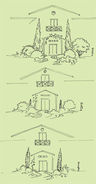 Erinevate kõrgustega püsisitikute paigutamine peaukse vahetusse lähedusse